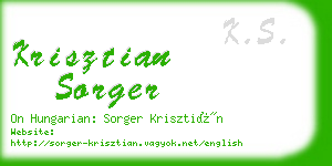 krisztian sorger business card